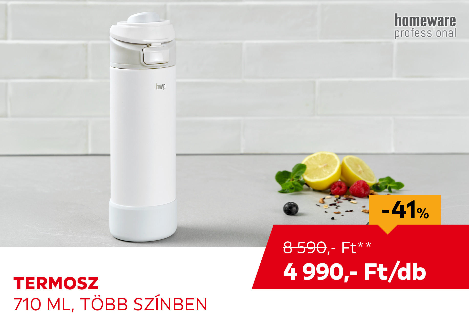 Termosz, 710 ml, több színben Kiemelt termék 8590 Ft.- helyett 4990 Ft.-