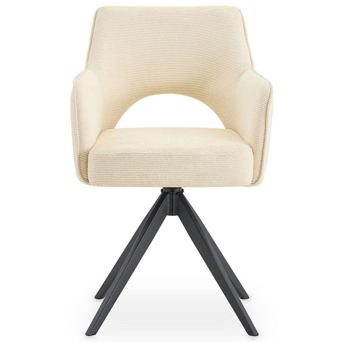 ESSZIMMERSTÜHLE FLORENCE 2er-Set cremeweiß - Creme, Textil (56/86/59cm) - IDIMEX