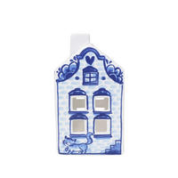 TEELICHTHALTER Häuschen in Blau - 14,5cm - Multicolor, Keramik (8.5/14.5/8.3cm) - Blond Amsterdam