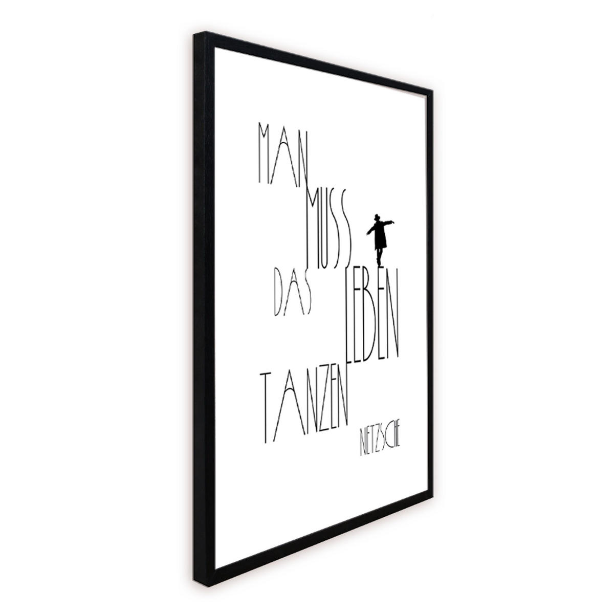 BILD mit Rahmen 51x71 cm Spruch: Motivation - Weiß, Holz (51/71cm) - artissimo