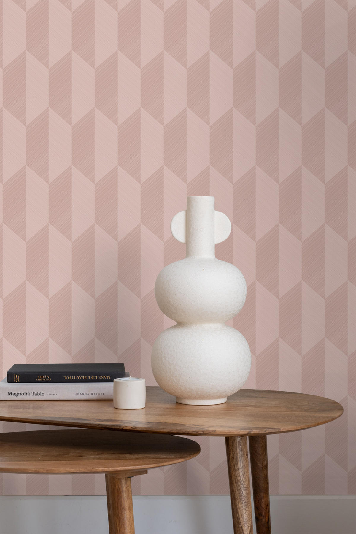 TAPETE 3D Muster 50 x 900 cm - Pink, Papier (50/900cm) - Origin Wallcoverings