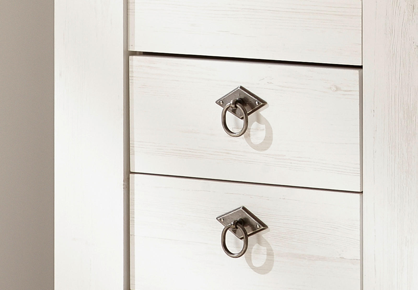 Thumbnail - Furn.Design Tv-Lowboard, Weiß, Eiche Wotan, Metall, Nachbildung,Pinie, Eiche, Holz Optik, Uni, 2 Fächer, 1 Schubladen, S...