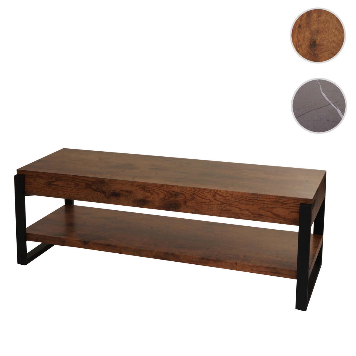TV-RACK Eiche dunkel - Trüffeleichefarben, Holz (120/42/44cm) - MCW