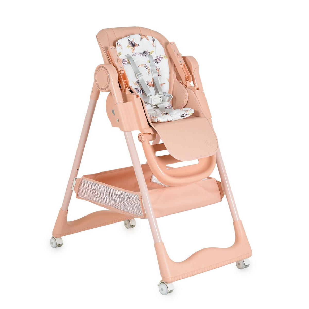 HOCHSTUHL Surprise faltbar rosa Lätzchen Schüssel Löffel Gabel Räder Korb - Rosa, Metall (52/90/86cm) - Moni