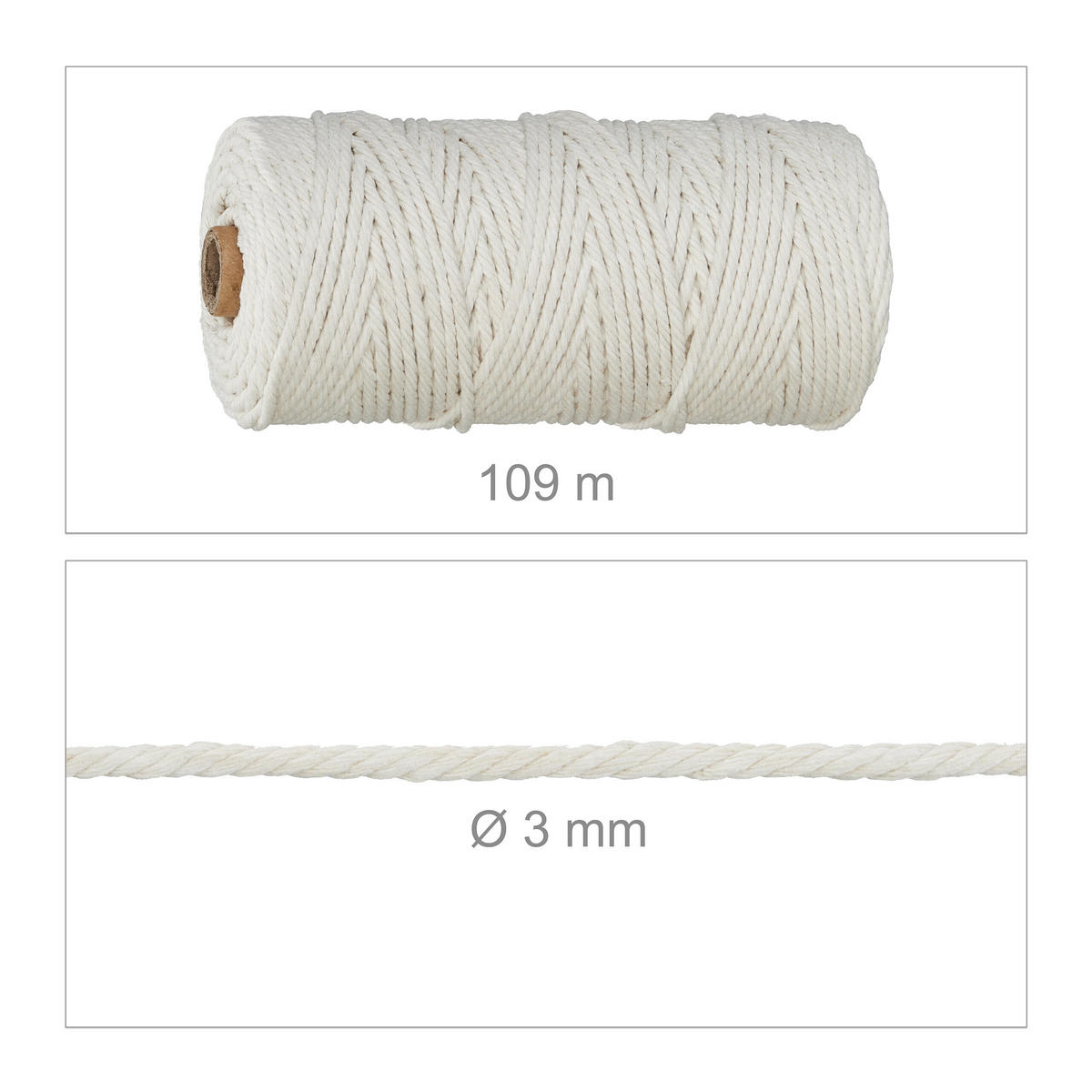 74-TLG.MAKRAMEE-SET - Multicolor, Holz/Textil (10009/0.3/0.3cm) - Relaxdays