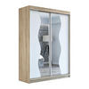 SCHWEBETÜRENSCHRANK 180 CM RIMA Farbe: Sonoma / weiß / weiß - Braun/Weiß, Holzwerkstoff (180/215/59.5cm) - A&J MöbelLand