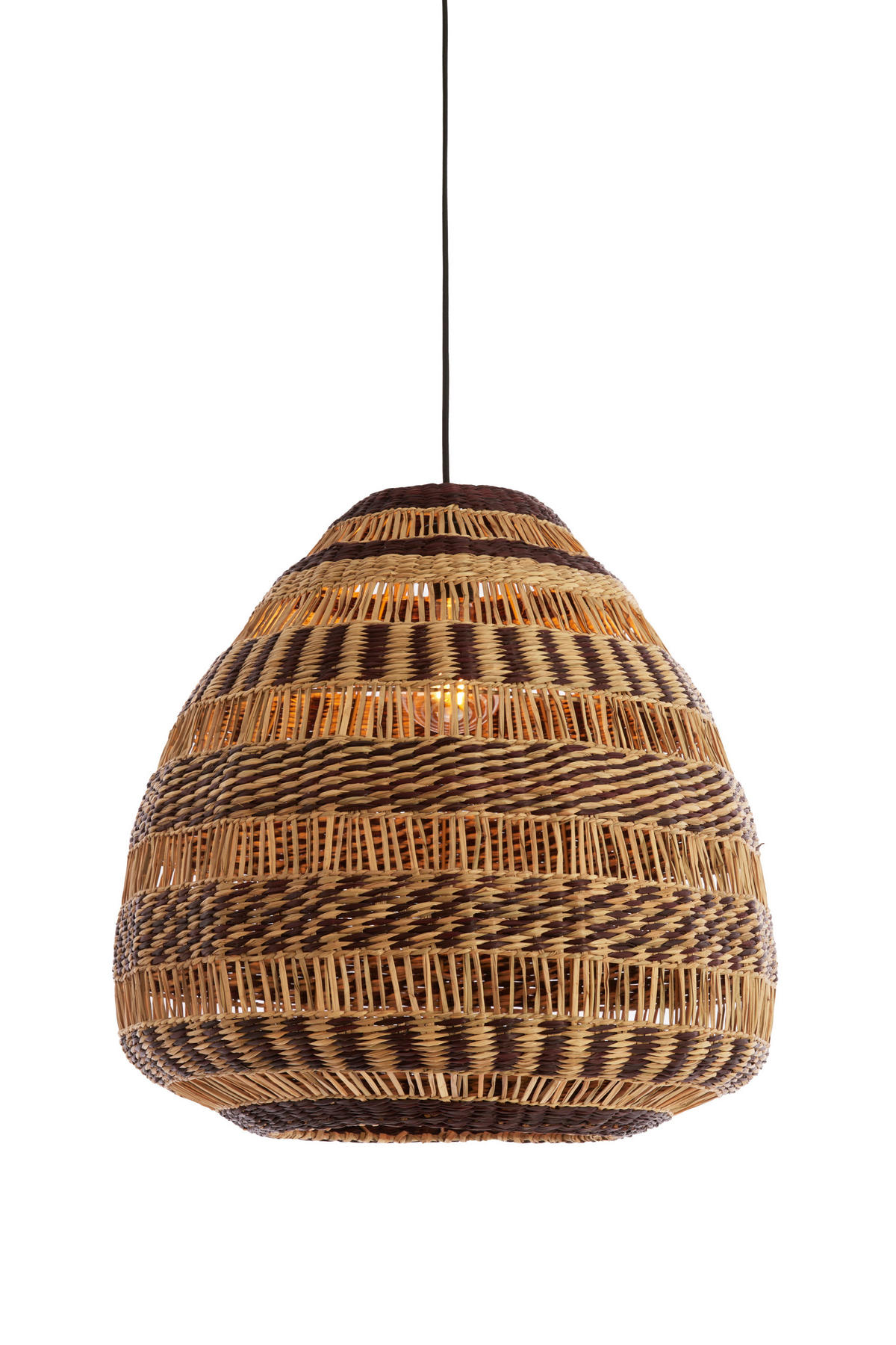 HÄNGELAMPE - Braun - 56/56/55 cm - Braun, Naturmaterialien (56/56/55cm) - Light & Living