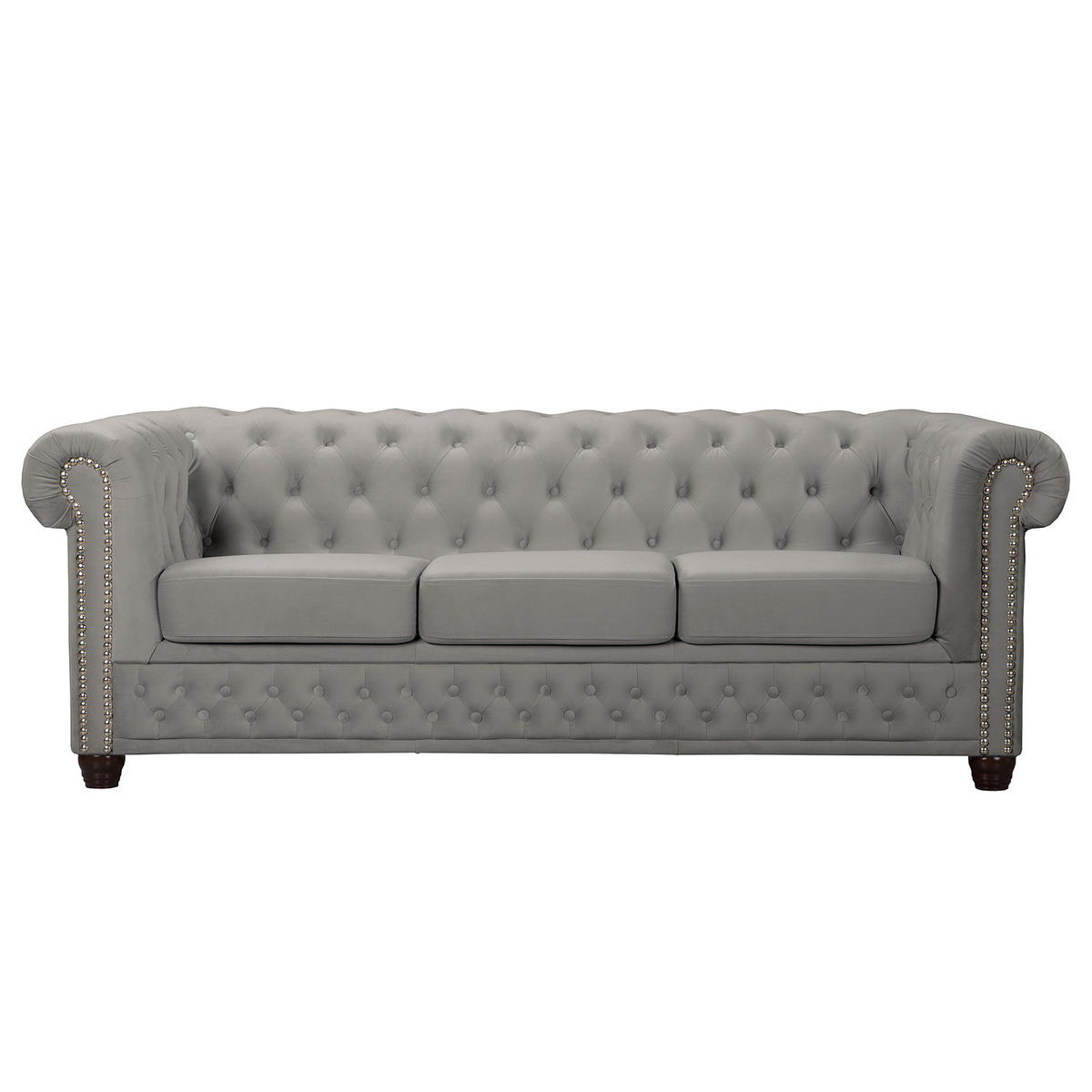 3-SITZER SOFA - Taupe, Textil (203/72/86cm) - home24