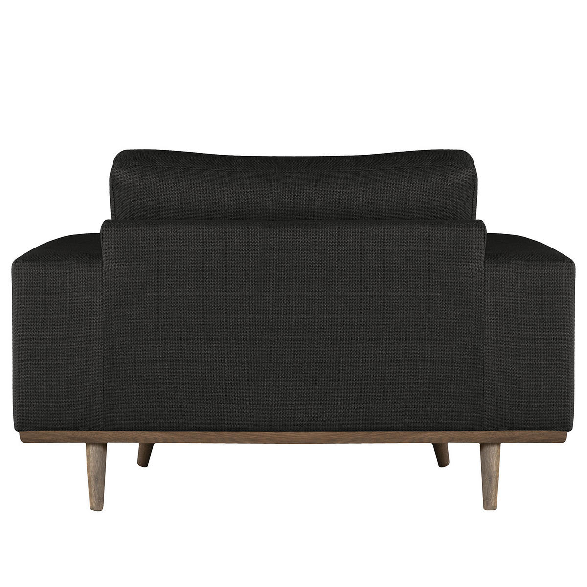 SESSEL - Eichefarben/Schwarz, Eichenholz/Textil (122/81/88cm) - home24