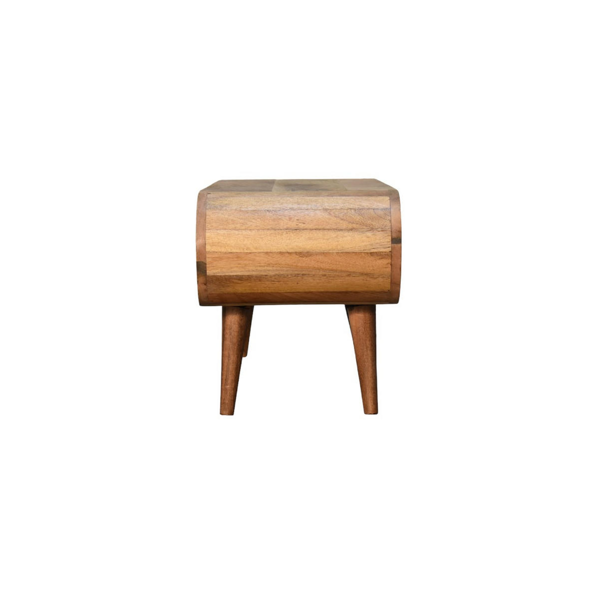 COUCHTISCH aus Massivholz im Eichenholz-Finish - Eichefarben/Messingfarben, Holz/Metall (35/90/40cm) - Artisan Furniture