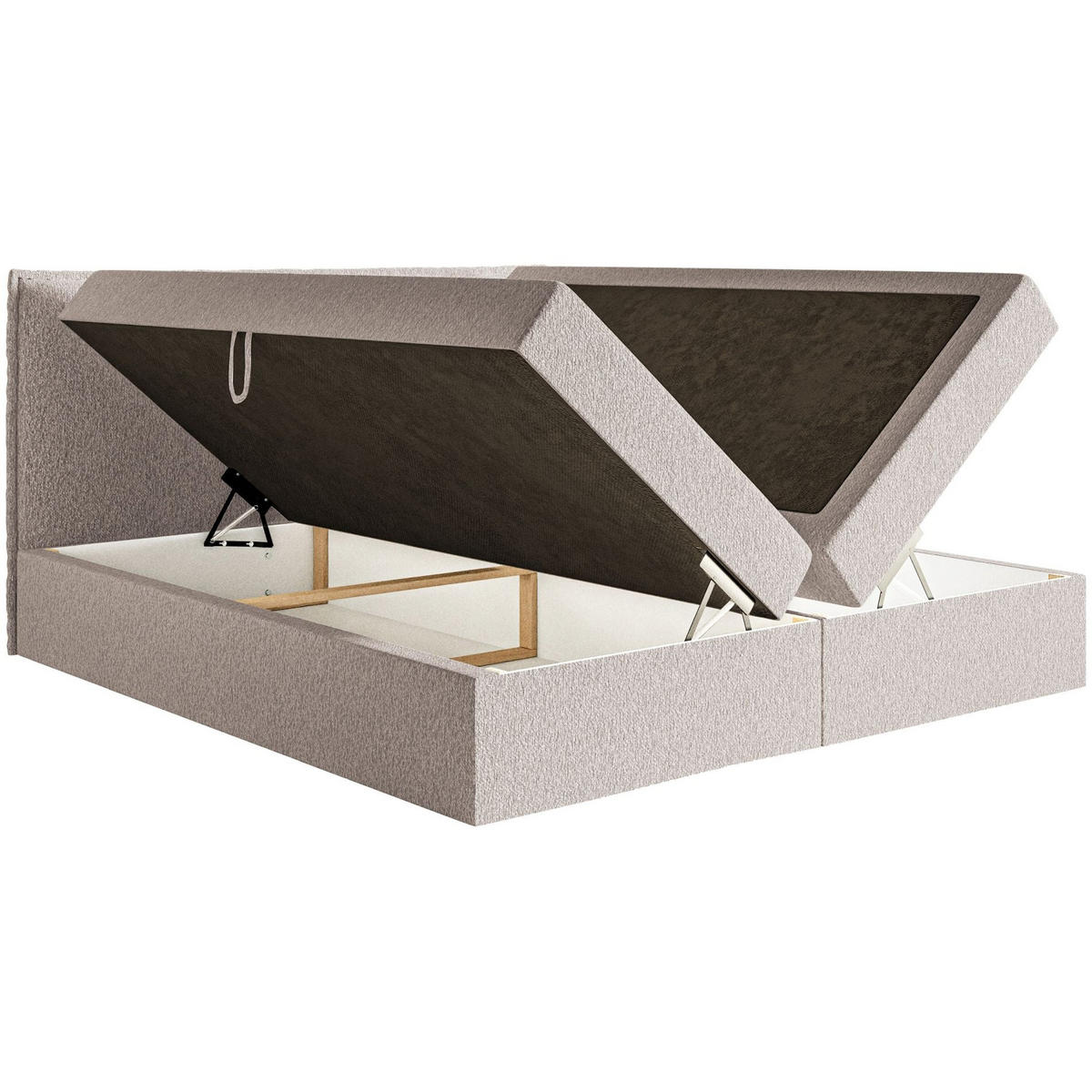 BOXBETT Softie Beige Chenille 180x200 cm - Hellgrau, Textil (180/200cm) - Selsey