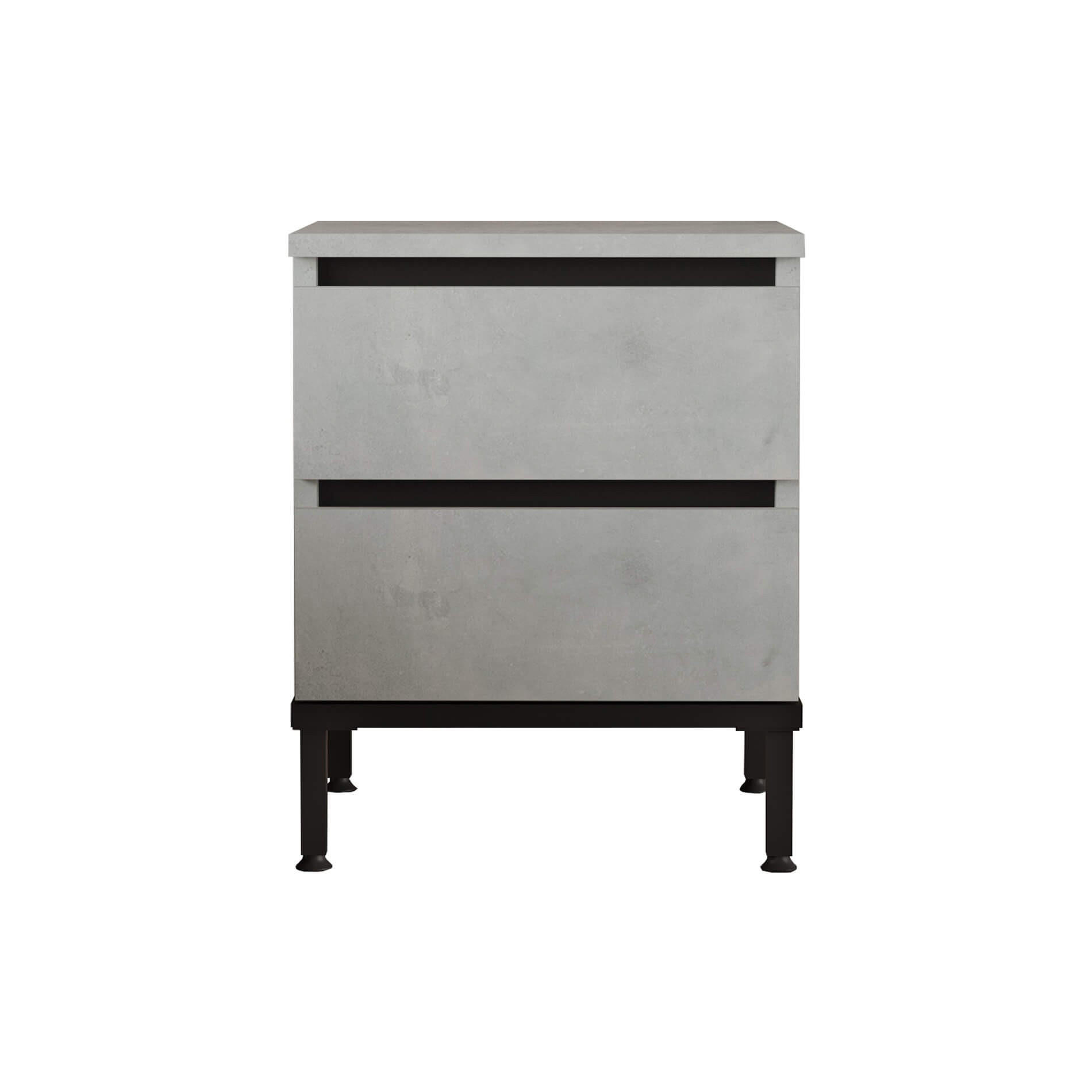 Mobili Rebecca Nachttisch Grau 40x49x35.5 cm