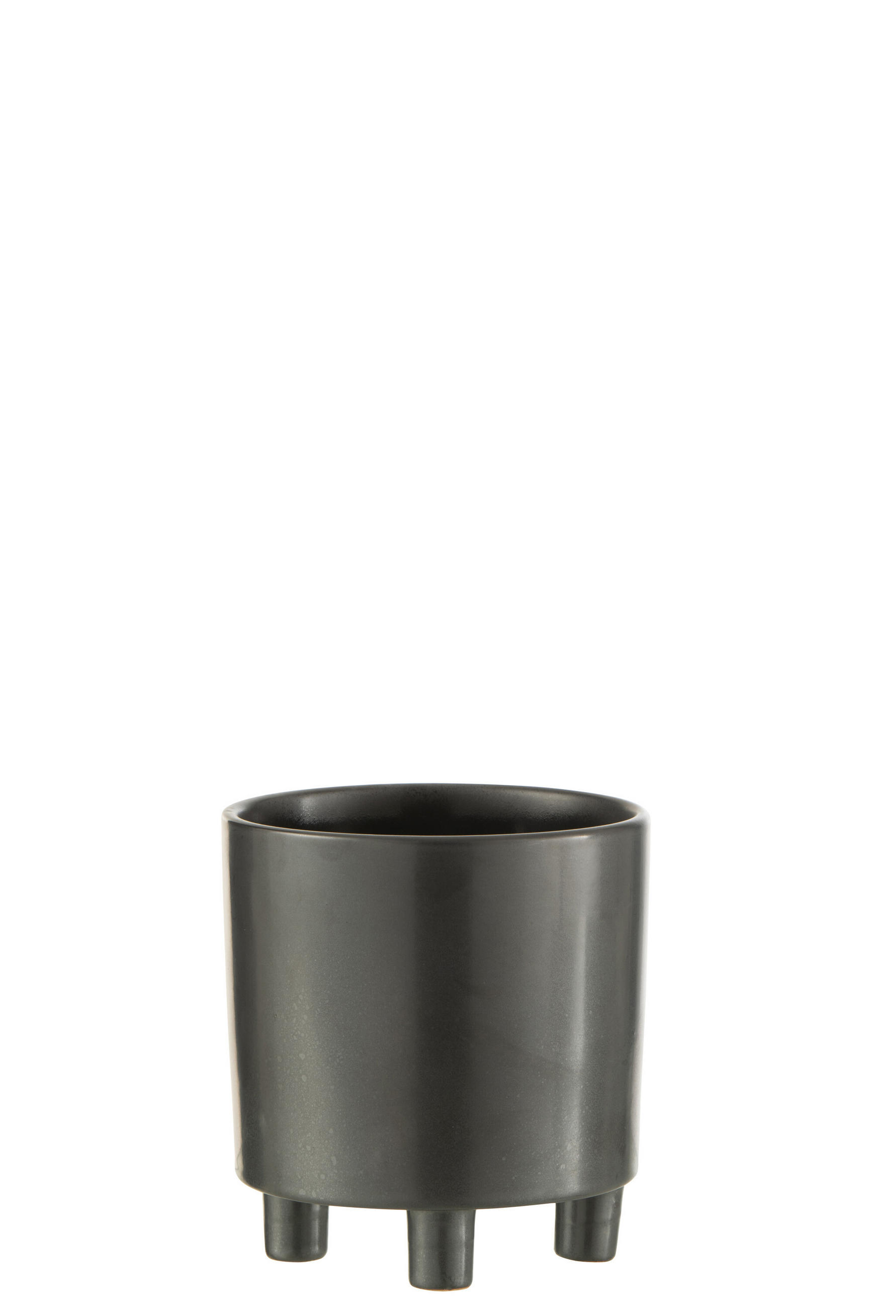 BLUMENTOPF SMOKE - Töpferei - Schwarz - M - Ø 15 cm - Schwarz, Keramik (15/16cm) - J-Line