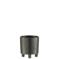 BLUMENTOPF SMOKE - Töpferei - Schwarz - M - Ø 15 cm - Schwarz, Keramik (15/16cm) - J-Line