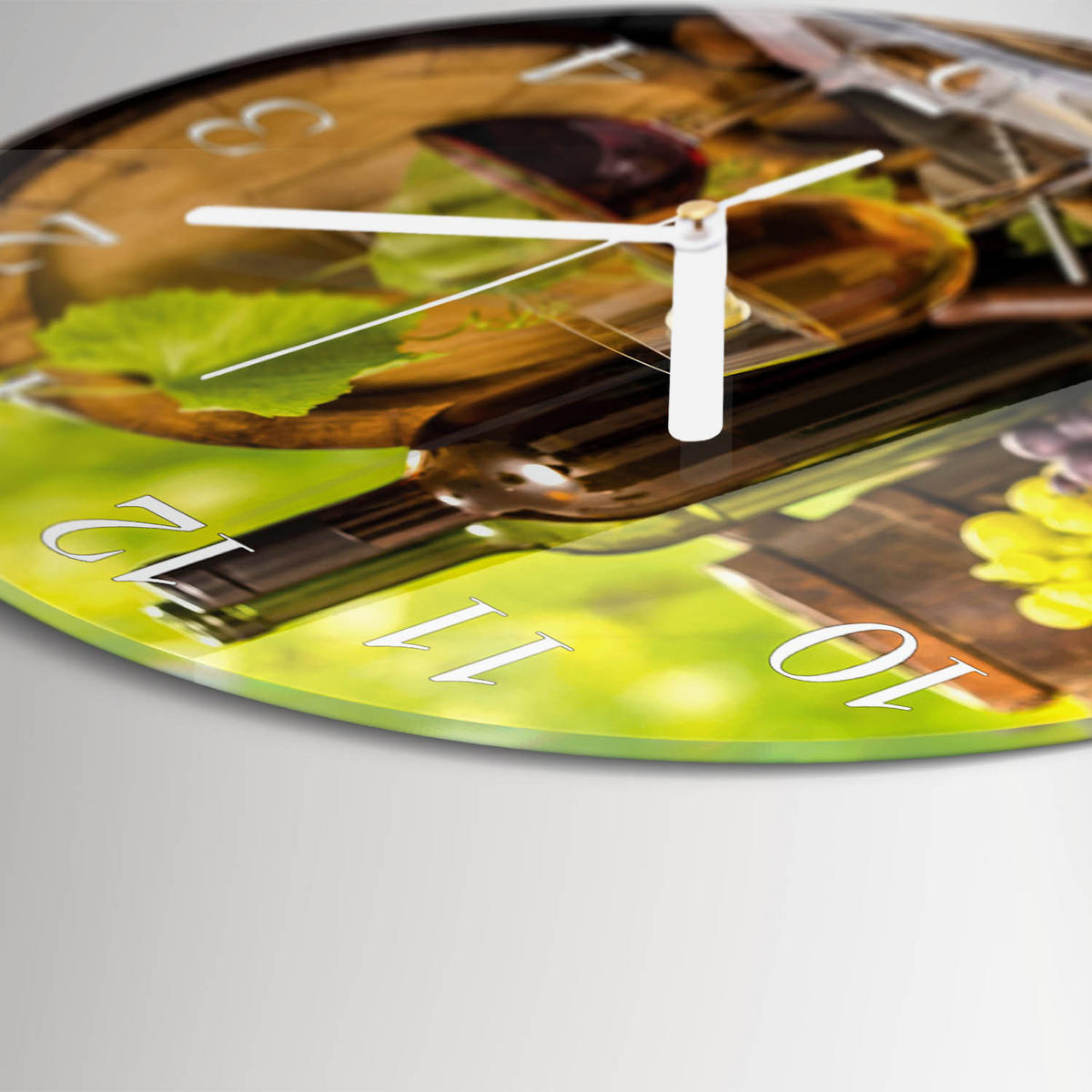 WANDUHR fi30 cm - Trauben für Wein - Multicolor, Glas (30/30/0.4cm) - TULUP