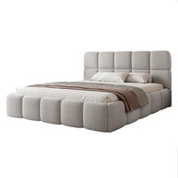 POLSTERBETT CERETTO 160x200 cm Hellgrau Bouclé (Stoff Quelle) - mit Bettkasten und Holzlattenrost - Hellgrau, Holzwerkstoff/Textil (160/200cm) - Ravio