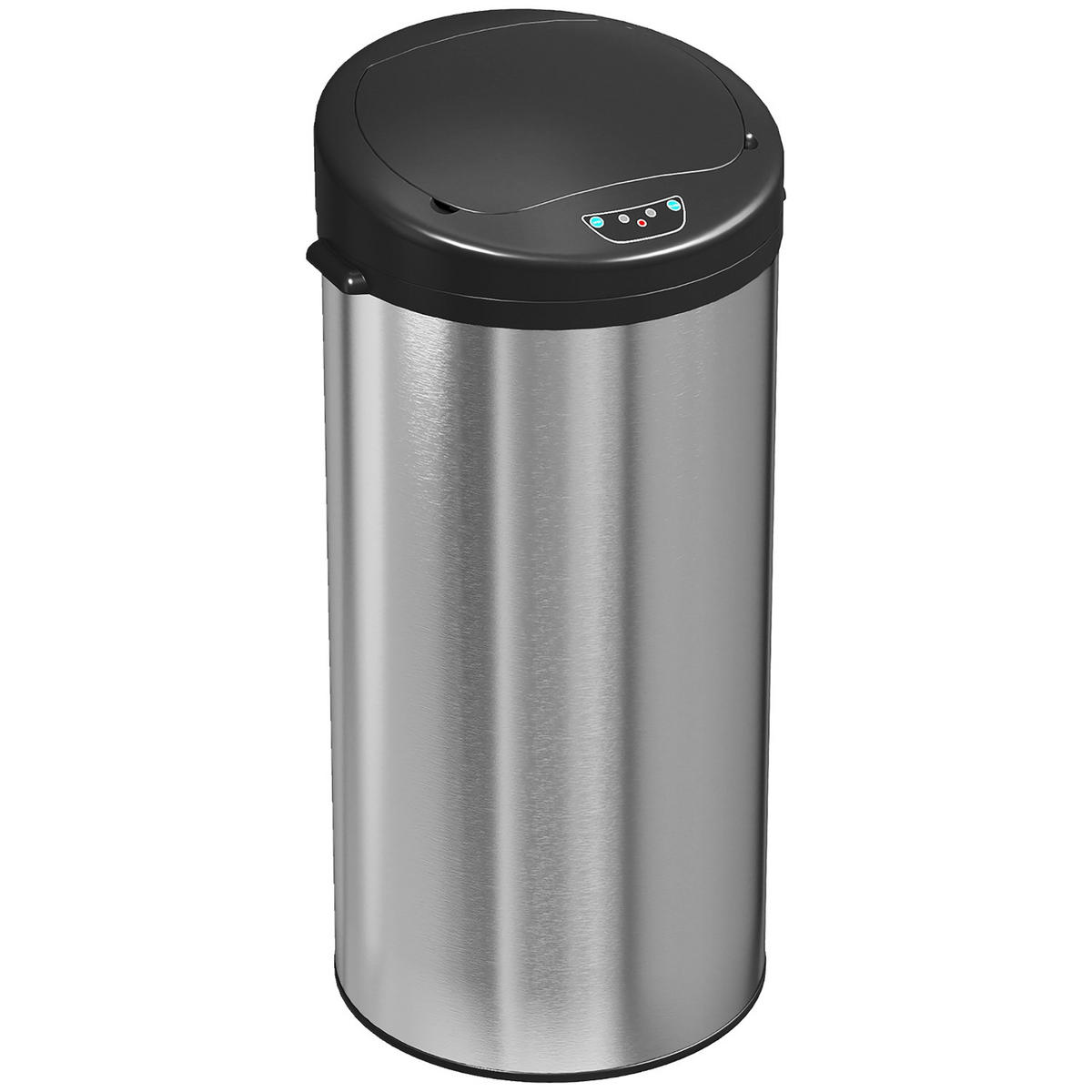MÜLLEIMER AUTOMATISCHER SENSOR 32/30/68 cm Edelstahl Silber Softclose Küche - Silberfarben, Metall (30/68/32cm) - Rolipo