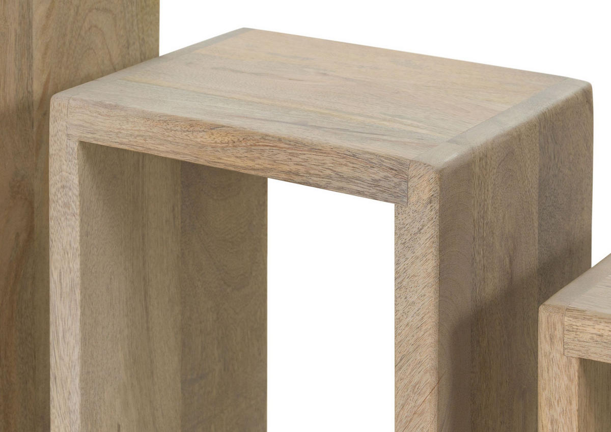 WANDREGAL Mango 45x20x30 weiß lackiert TORONTO #342 - Weiß, Holz (45/30/20cm) - Massivmoebel24