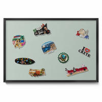 MAGNETTAFEL 60x40 cm Schwarzer Rahmen Seladongrün - Salbeigrün, Metall (60/50/0.4cm) - TULUP