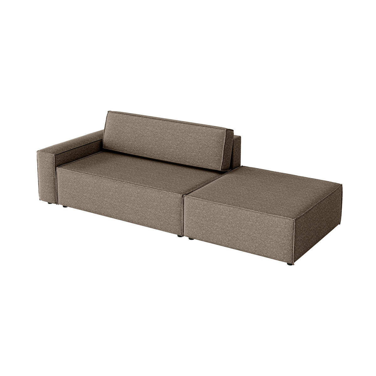 SCHLAFSOFA Lummo Si mit Schlaffunktion, Braun - Braun, Textil (263/70/100cm) - Fedve