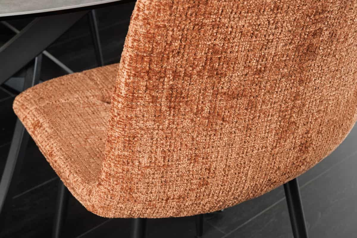 STUHL TRES CHIC Chenille Braun 90 cm - Schwarz/Braun, Kunststoff/Textil (54/88/44cm) - riess-ambiente