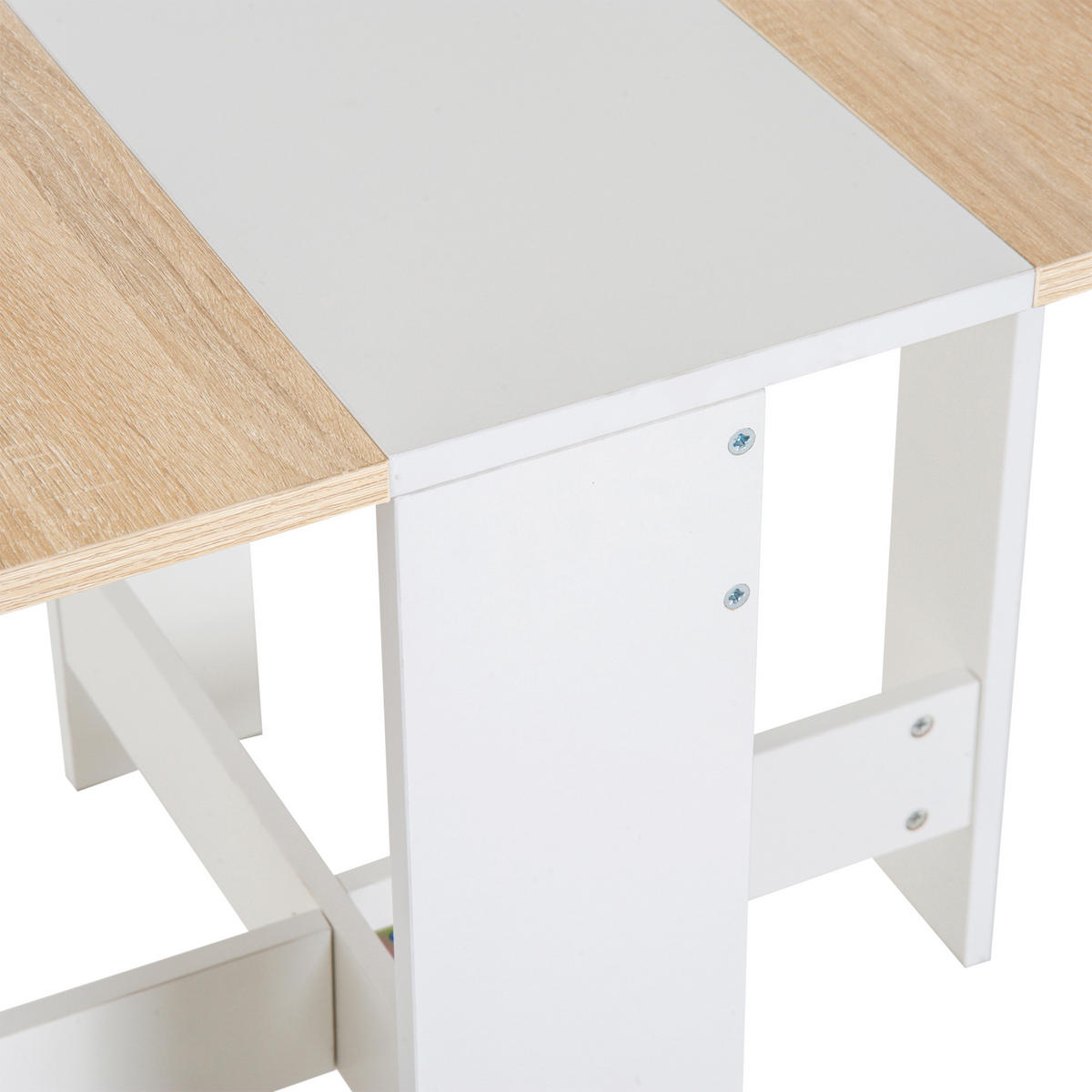 ESSTISCH DE-16560 klappbar bicolor | Eiche/Weiß - Weiß, Holzwerkstoff (103/76/74cm) - ComfortXL