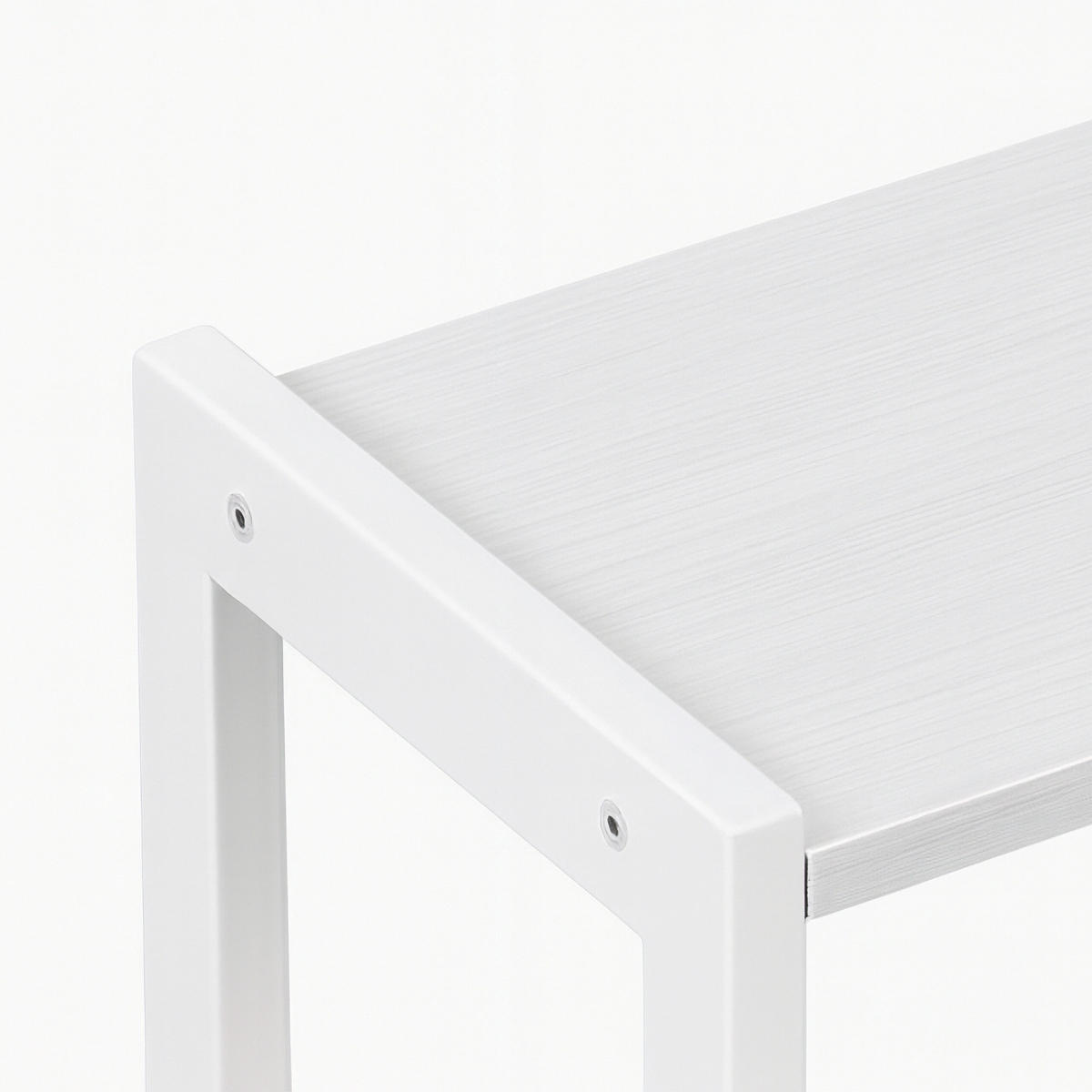 BÜCHERREGAL - Weiß, Holzwerkstoff/Metall (74/154.5/30cm) - Relaxdays