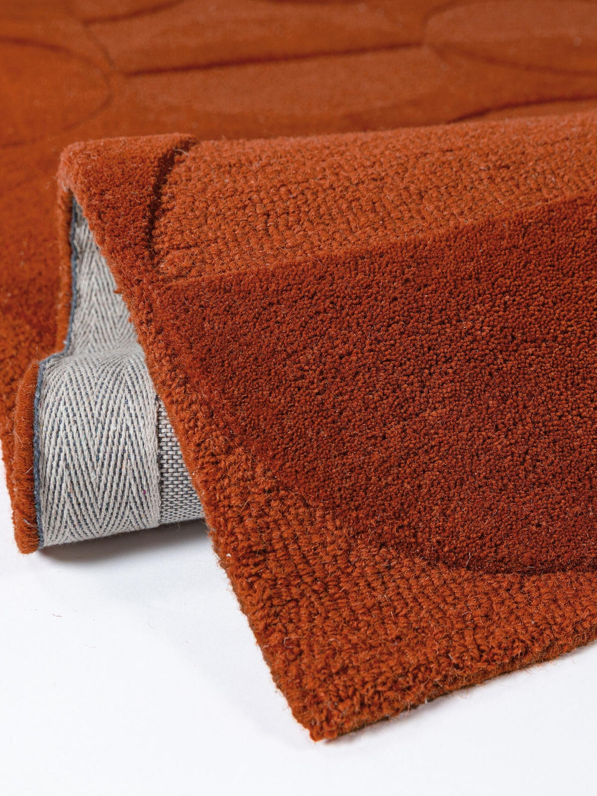 TEPPICHLÄUFER handgetuftet DEBEN, Kreis-Geometrie, Terrakotta, 60 x 230 cm - Orange, Textil (60/230cm) - KADIMA DESIGN