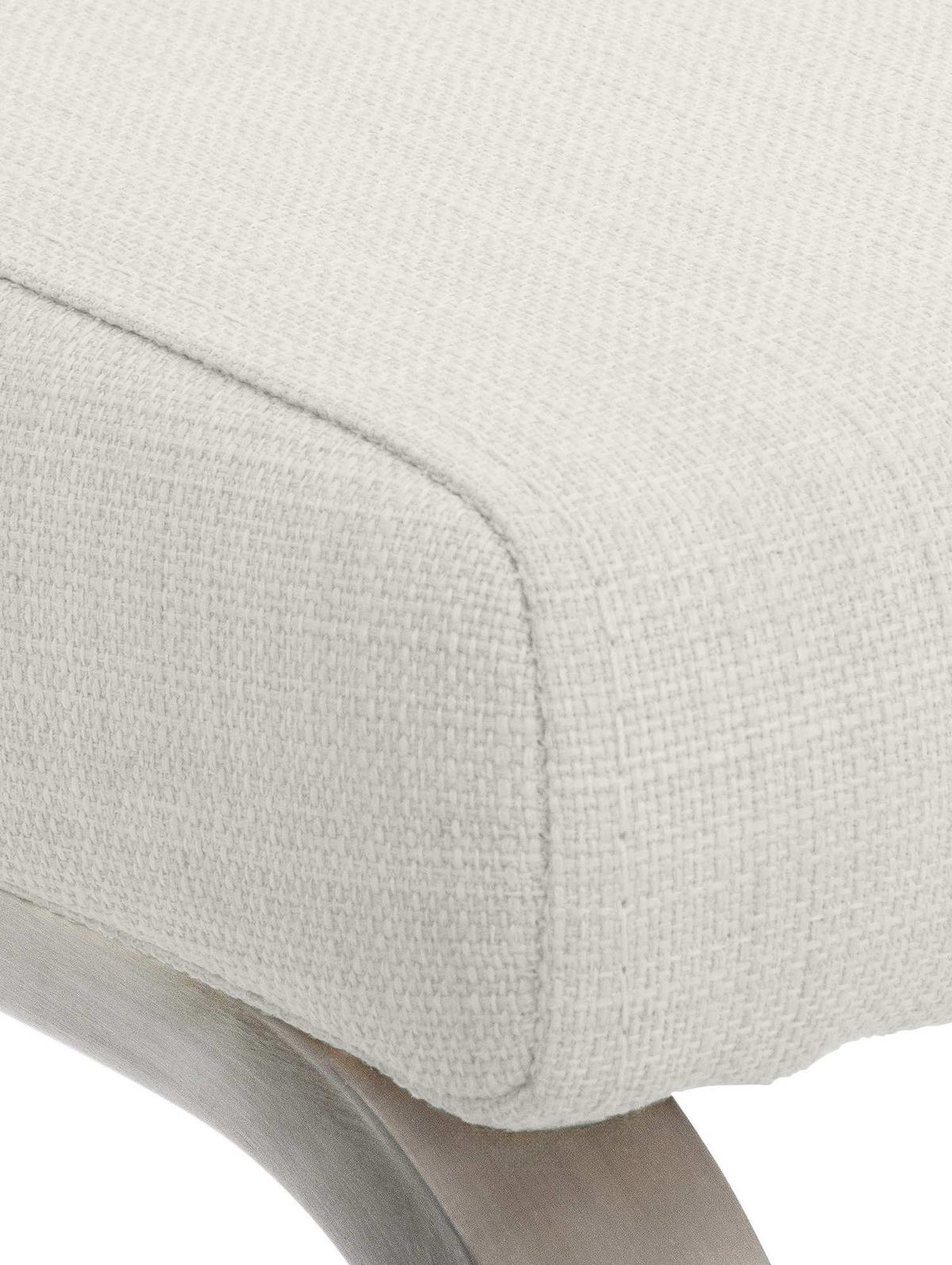 SCHWINGSTUHL Stoff Weiß - Edelstahlfarben/Weiß, Textil/Metall (40/90/50cm) - CLP