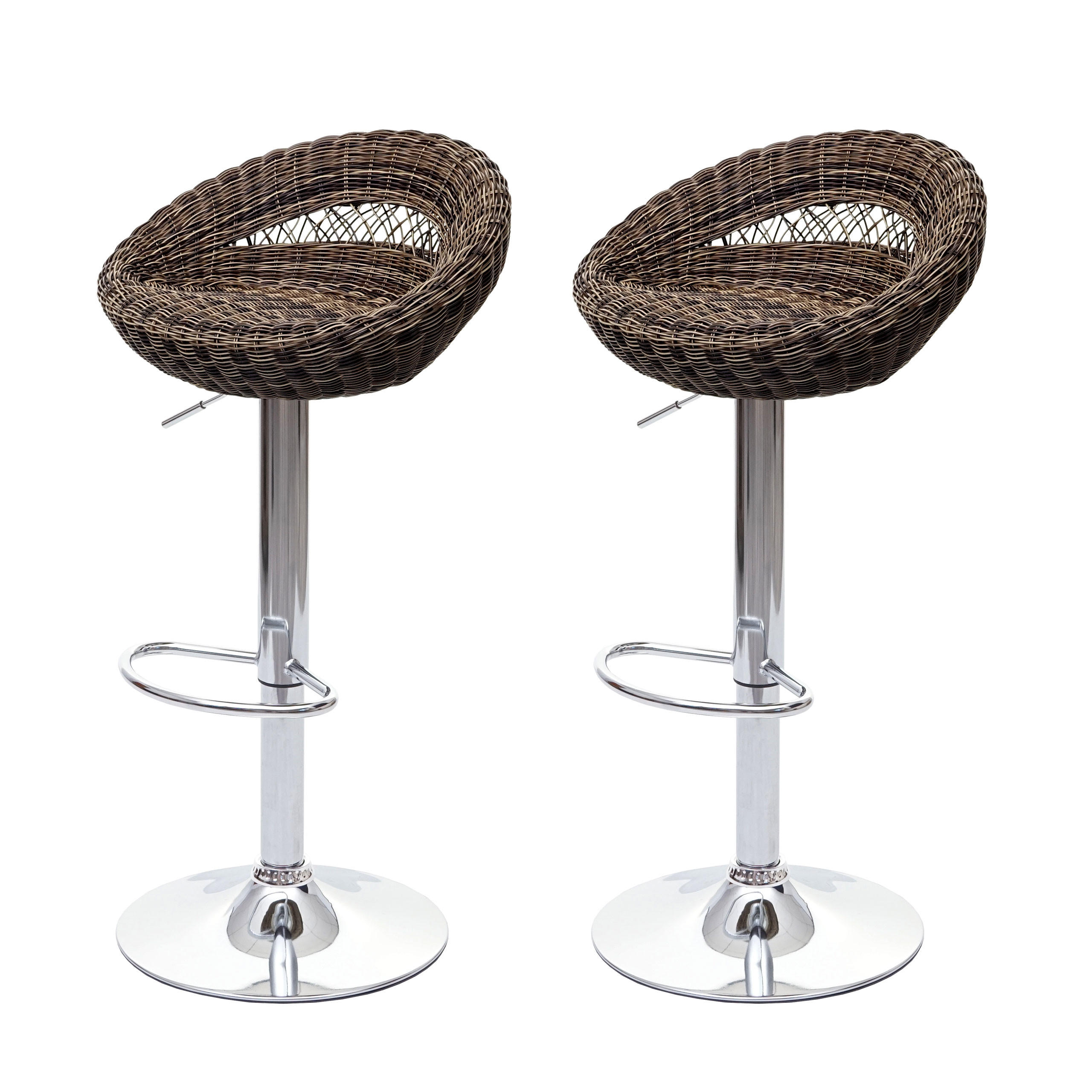 BARHOCKER Braun 2er-Set - Braun, Kunststoff (47/97/44cm) - MCW