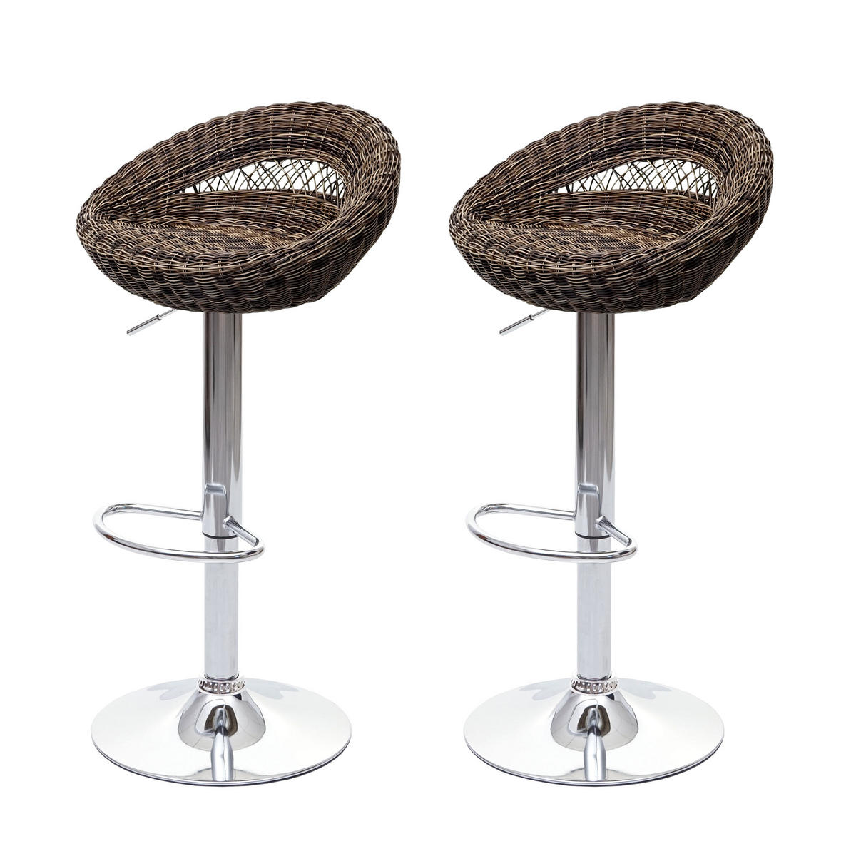 BARHOCKER Braun 2er-Set - Braun, Kunststoff (47/97/44cm) - MCW