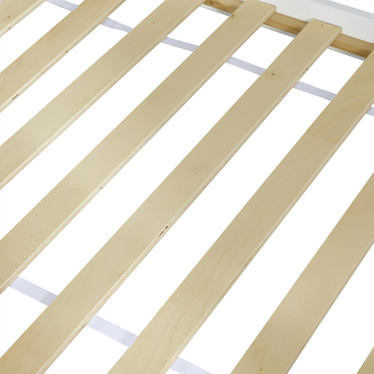 ETAGENBETT 90/200 cm in Weiß mit 2 Frontschränken, Hängeregal, Leiter und Rausfallschutz aus Massivholz und MDF - Weiß, Holzwerkstoff (90/200cm) - STILVORA