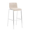 BARHOCKER Stoff Creme - Chromfarben/Creme, Textil/Metall (43/100/48cm) - CLP