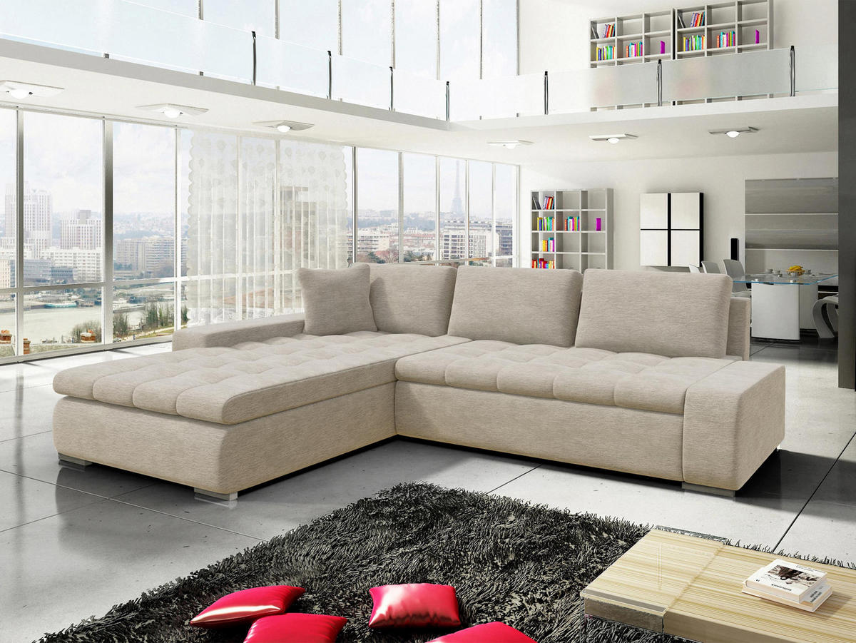 ECKSOFA Orkan - Champagner, Holz/Textil (302/213cm) - MIRJAN24