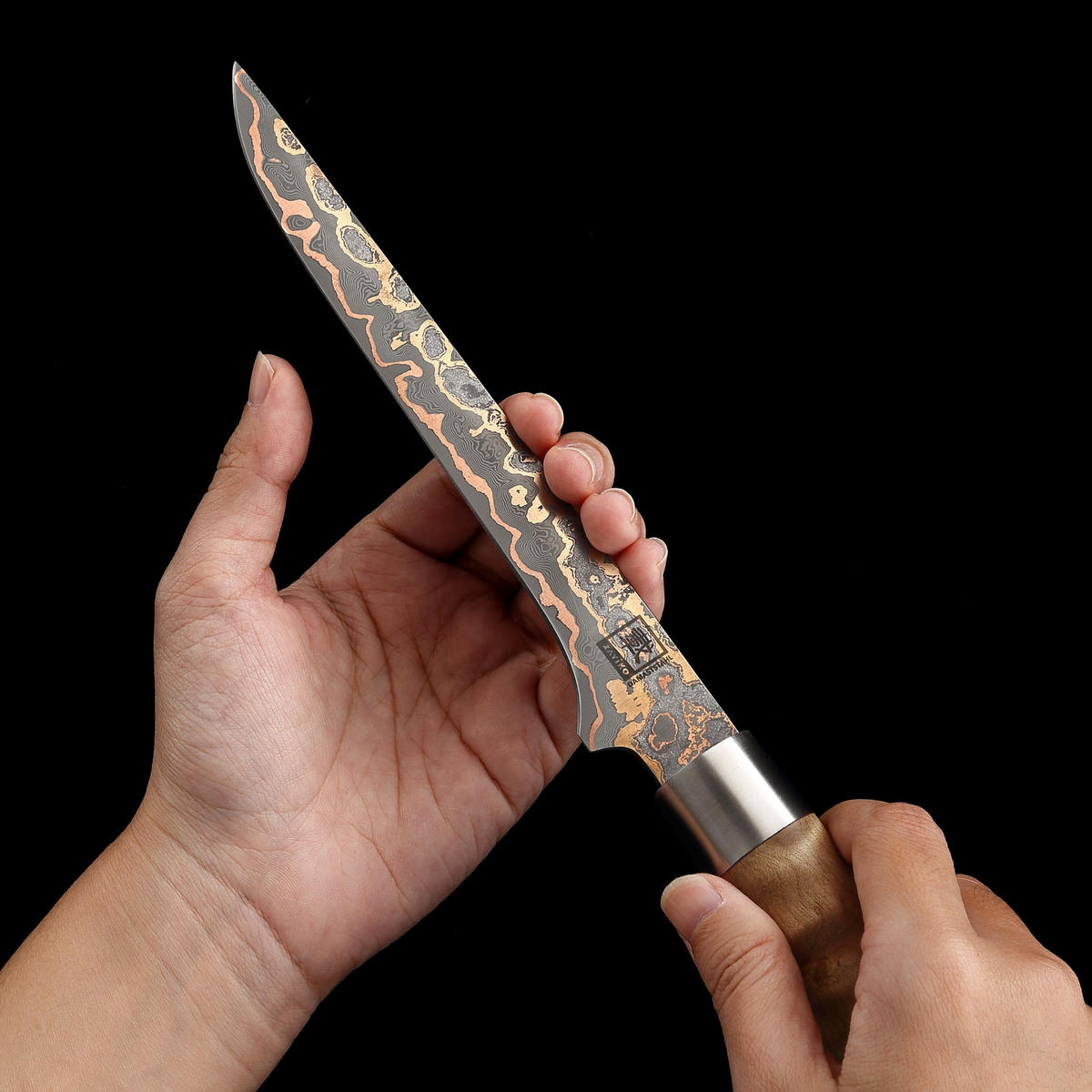 AUSBEINMESSER 18 cm - Ahornfarben, Holz/Metall (31cm) - Zayiko