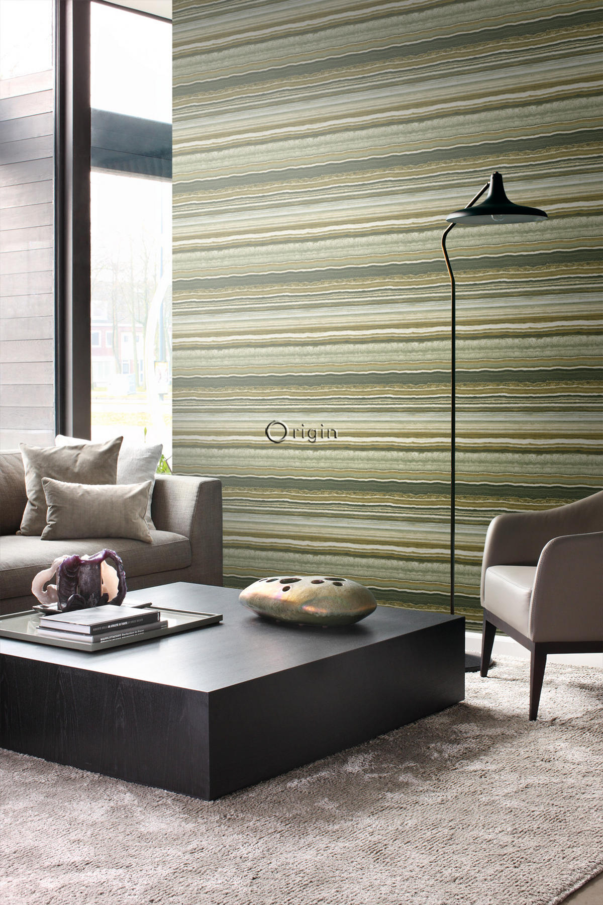TAPETE Marmor-Optik 53 cm x 10.05 m - Gelb, Papier (53/1000cm) - Origin Wallcoverings