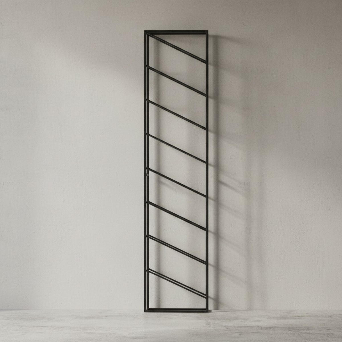 WEINREGAL STILVIN Eisen Pulverbeschichtet Wandmontage Handgefertigt, Schwarz 36x8x150 cm - Schwarz, Metall (36/150/8cm) - KADIMA DESIGN