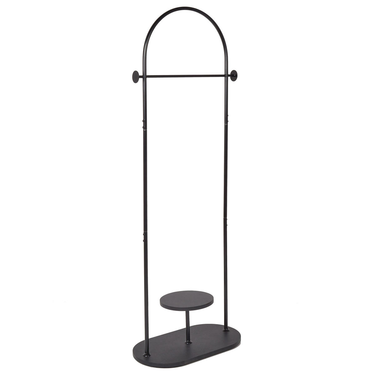 KLEIDERSTÄNDER Metall schwarz 174 cm Hardin - Schwarz, Metall (60/174/33cm) - Beliani