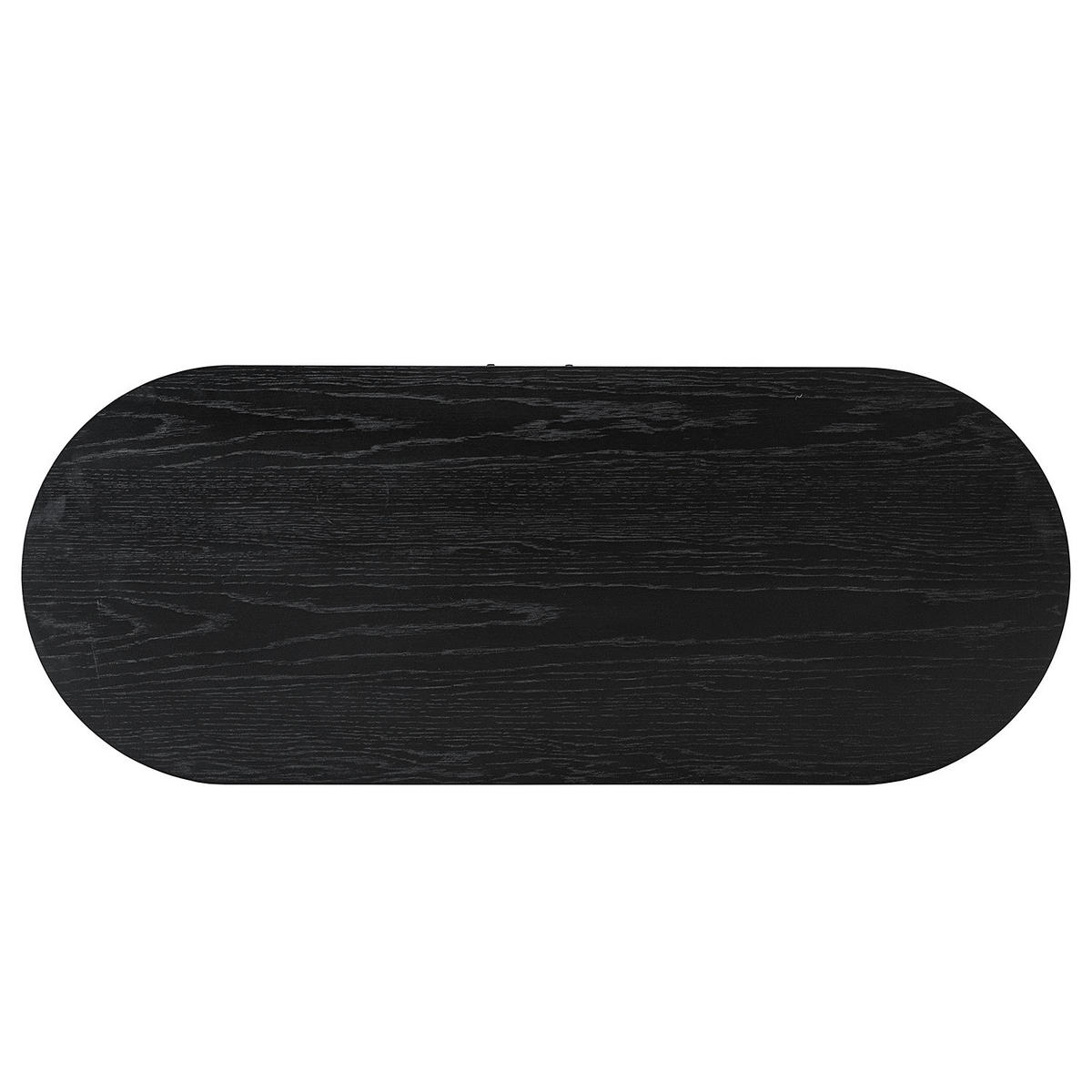 HIGHBOARD - MDF / Metall - Eiche - Eichefarben/Schwarz, Holzwerkstoff/Metall (100/118/40cm) - home24