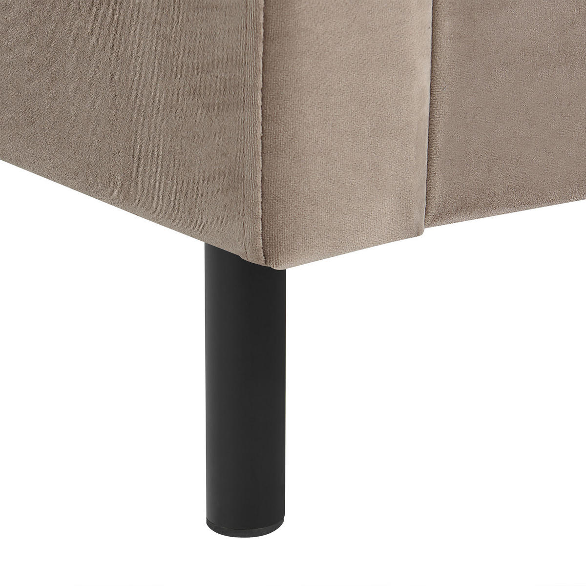 BETT mit Lattenrost 160x200 cm Beige Villette - Taupe, Textil (160/200cm) - Beliani