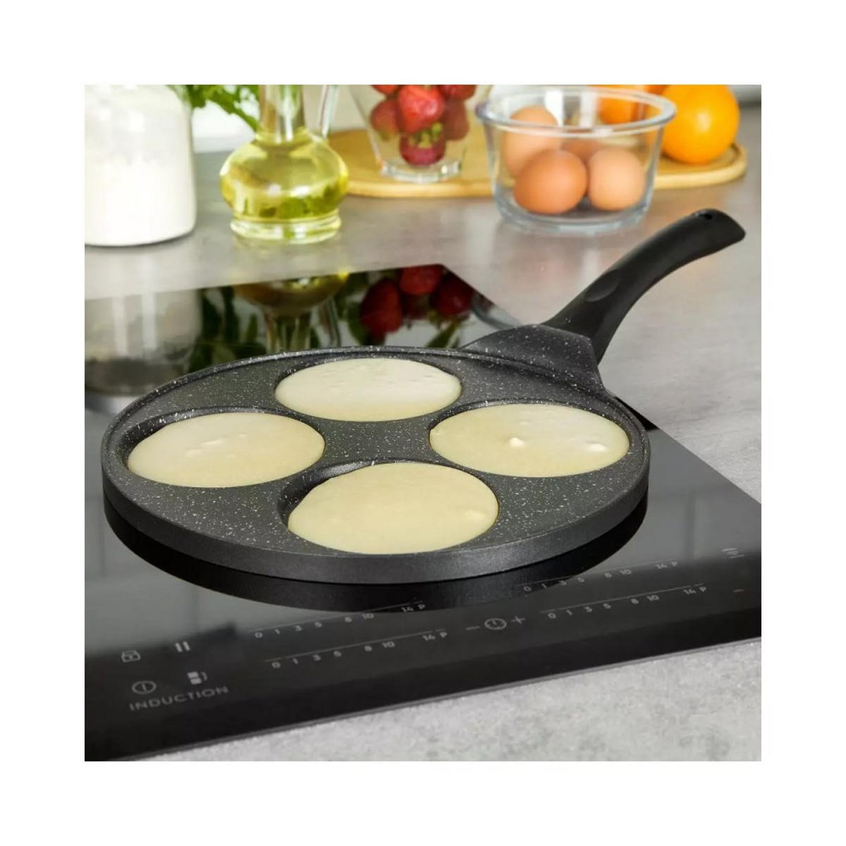 EIERPFANNE Graphit 26.5/26.5/1.3 cm KH1671 - Graphitfarben, Kunststoff (26.5cm) - Kinghoff 