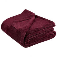 DECKE Burgunderrot Namdu 125/150 cm - Weinrot, Textil (125/150cm) - Beliani