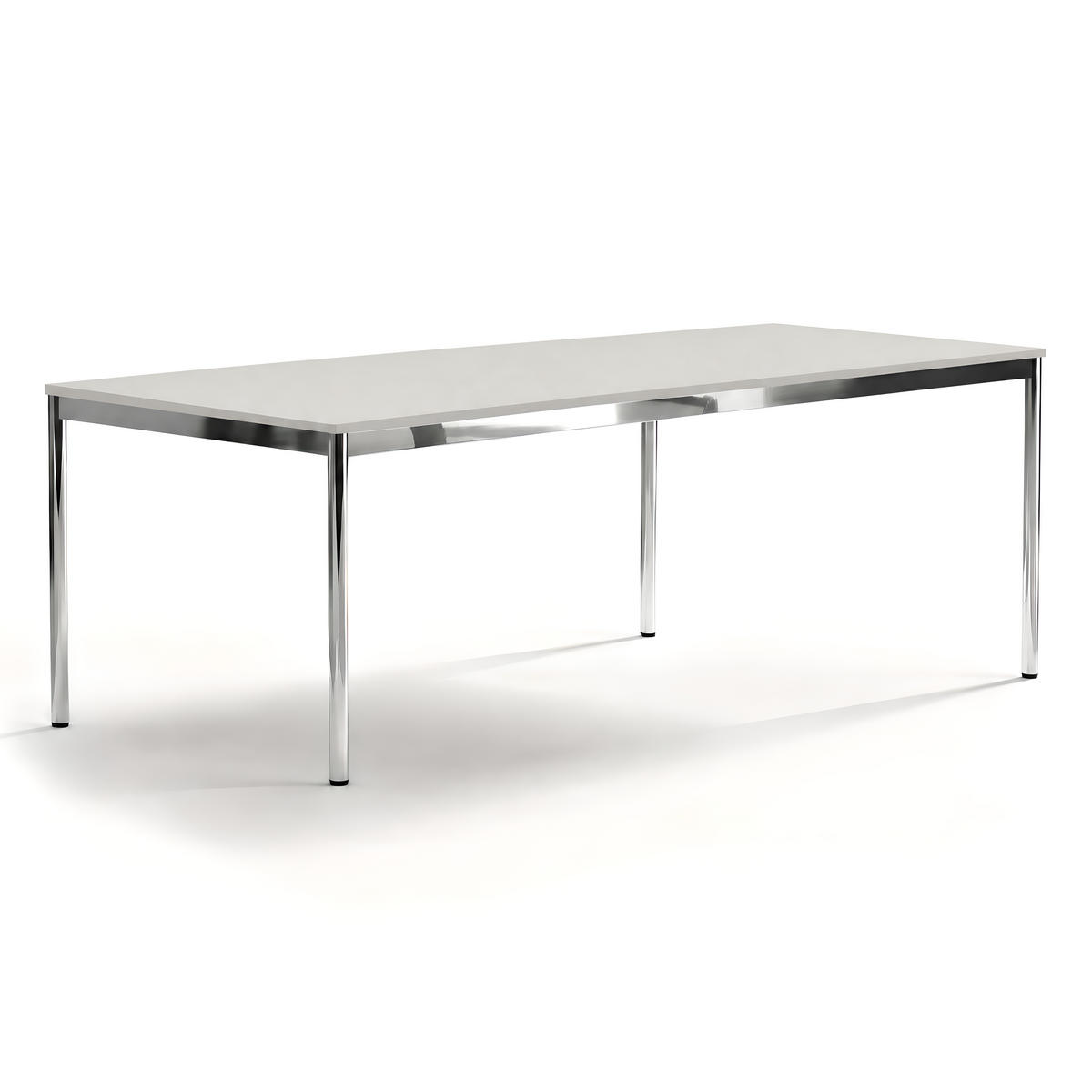 SCHREIBTISCH VST1 200 x 70 cm Lichtgrau – höhenverstellbar - Chromfarben/Grau, Holzwerkstoff (200/70/75.5cm) - Versee