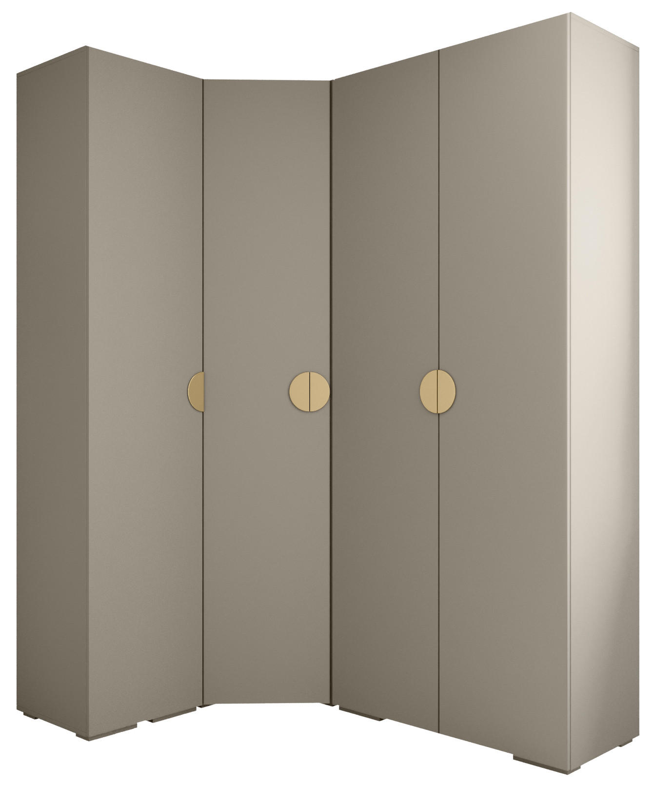 Abiks Möbel Garderoben-Set Kaschmir, Gold 181.7x236.7x47 cm