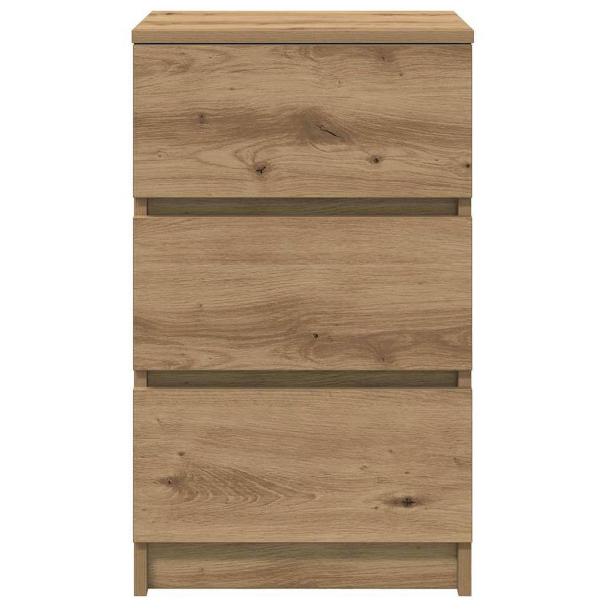 NACHTTISCHE Mit 3 Schubladen 2Er Set Artisan-Eiche 39/35/65 Cm - Braun, Holzwerkstoff (35/65/39cm) - vidaXL
