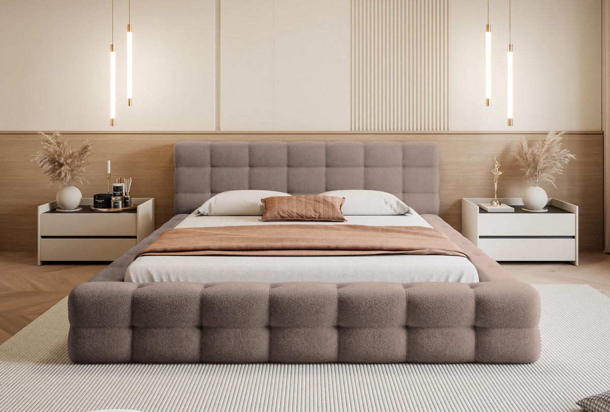 POLSTERBETT Calida 160x200 cm, Braun - Braun, Textil (160/200cm) - Fedve