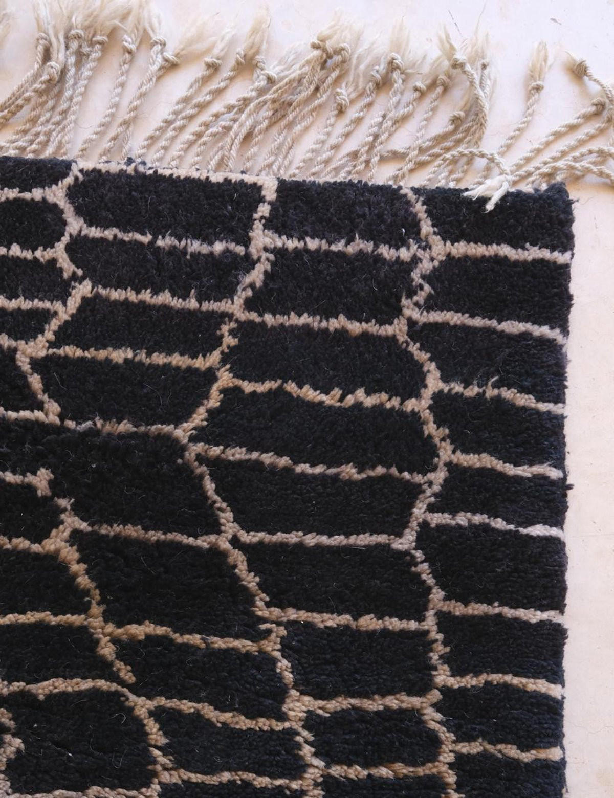 BERBERTEPPICH besonders dick und modern 200x 300 cm - Schwarz, Naturmaterialien (200/300cm) - AFK Living