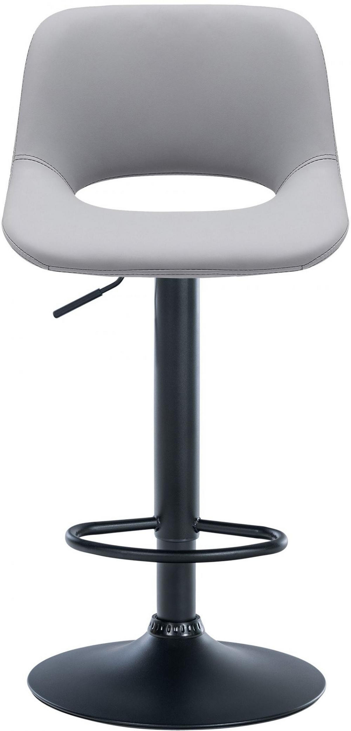 BARHOCKER Lederlook grau - Grau, Textil (42/86/46cm) - CLP