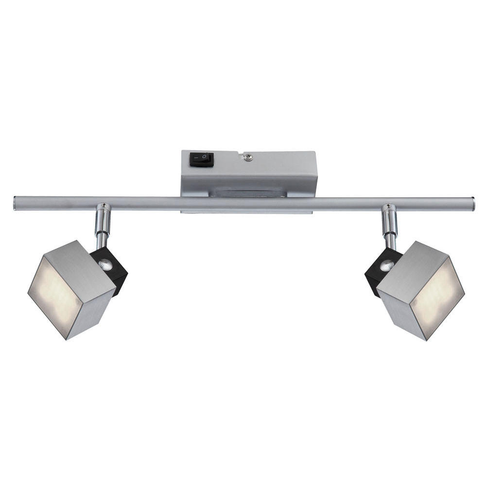 LED WANDLEUCHTE VIKA Chrom Silber - Silberfarben, Metall (40/6/17cm) - Globo Lighting