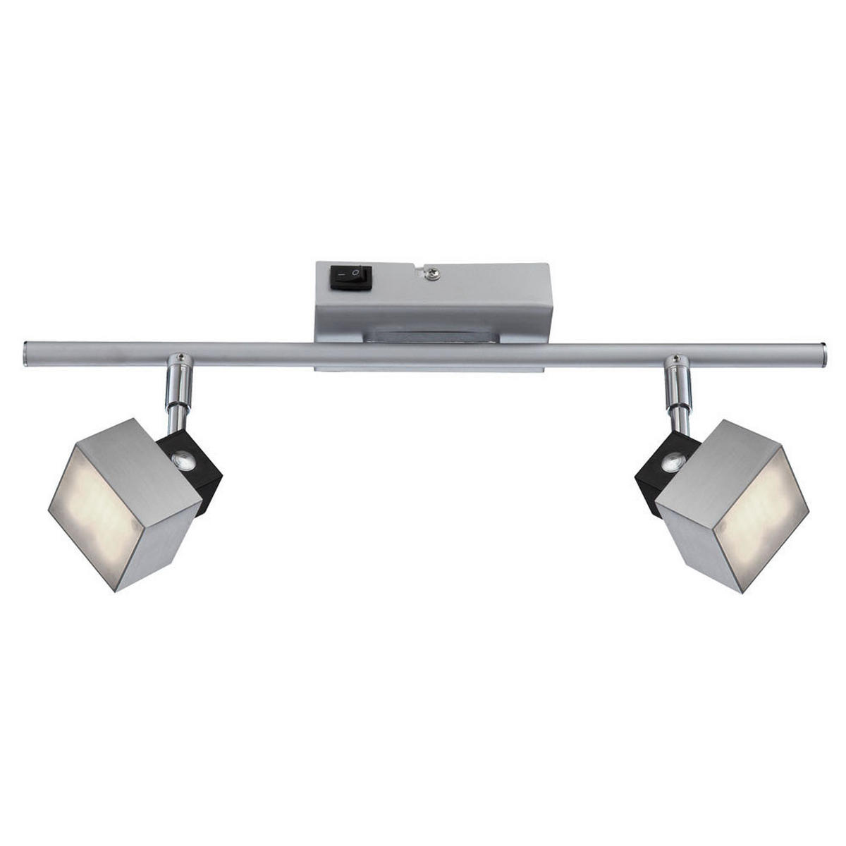 LED WANDLEUCHTE VIKA Chrom Silber - Silberfarben, Metall (40/6/17cm) - Globo Lighting